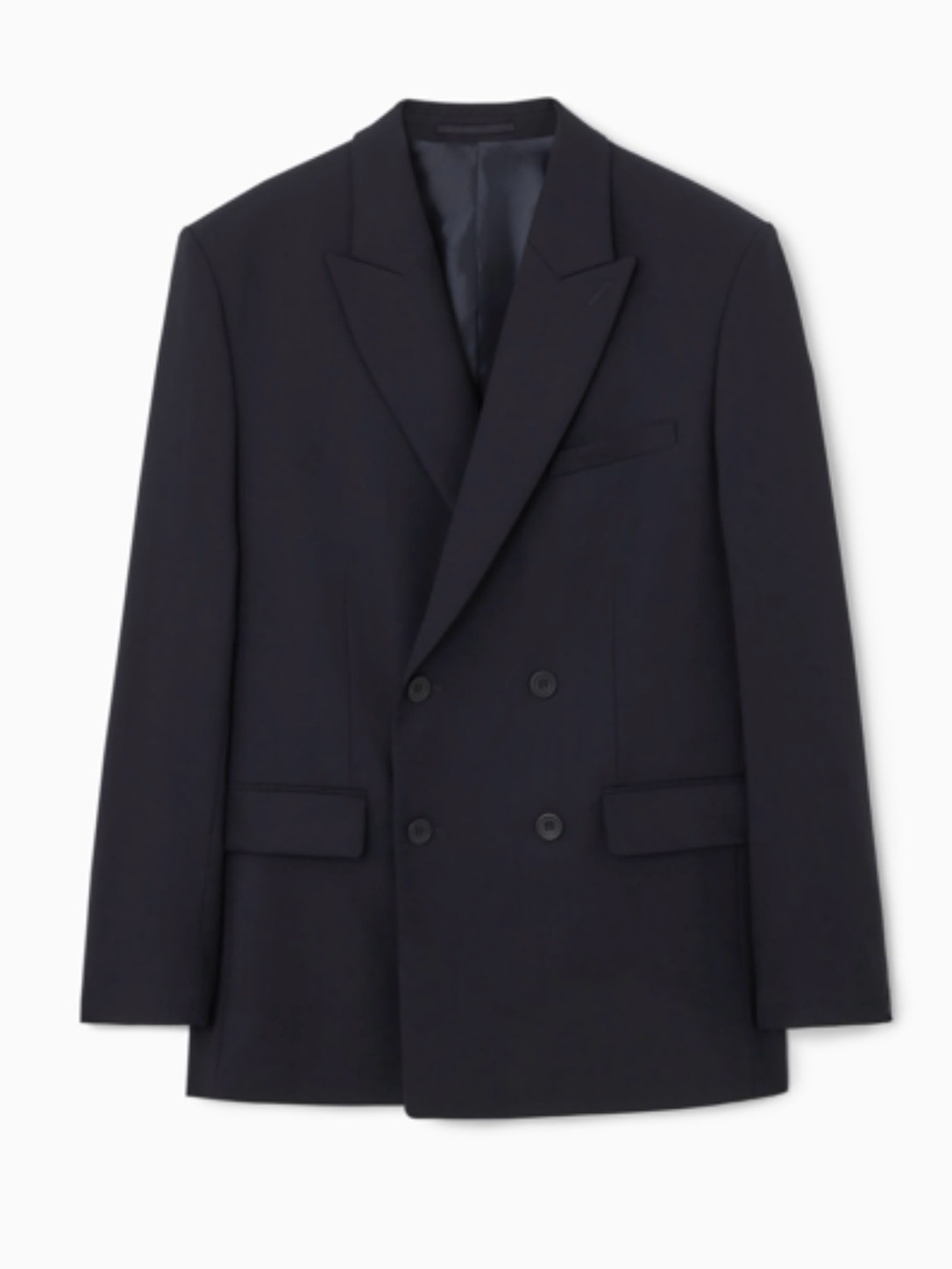 COS Marzotto Responsible Wool Double-Breasted Relaxed Fit Blazer Size 42 R New!